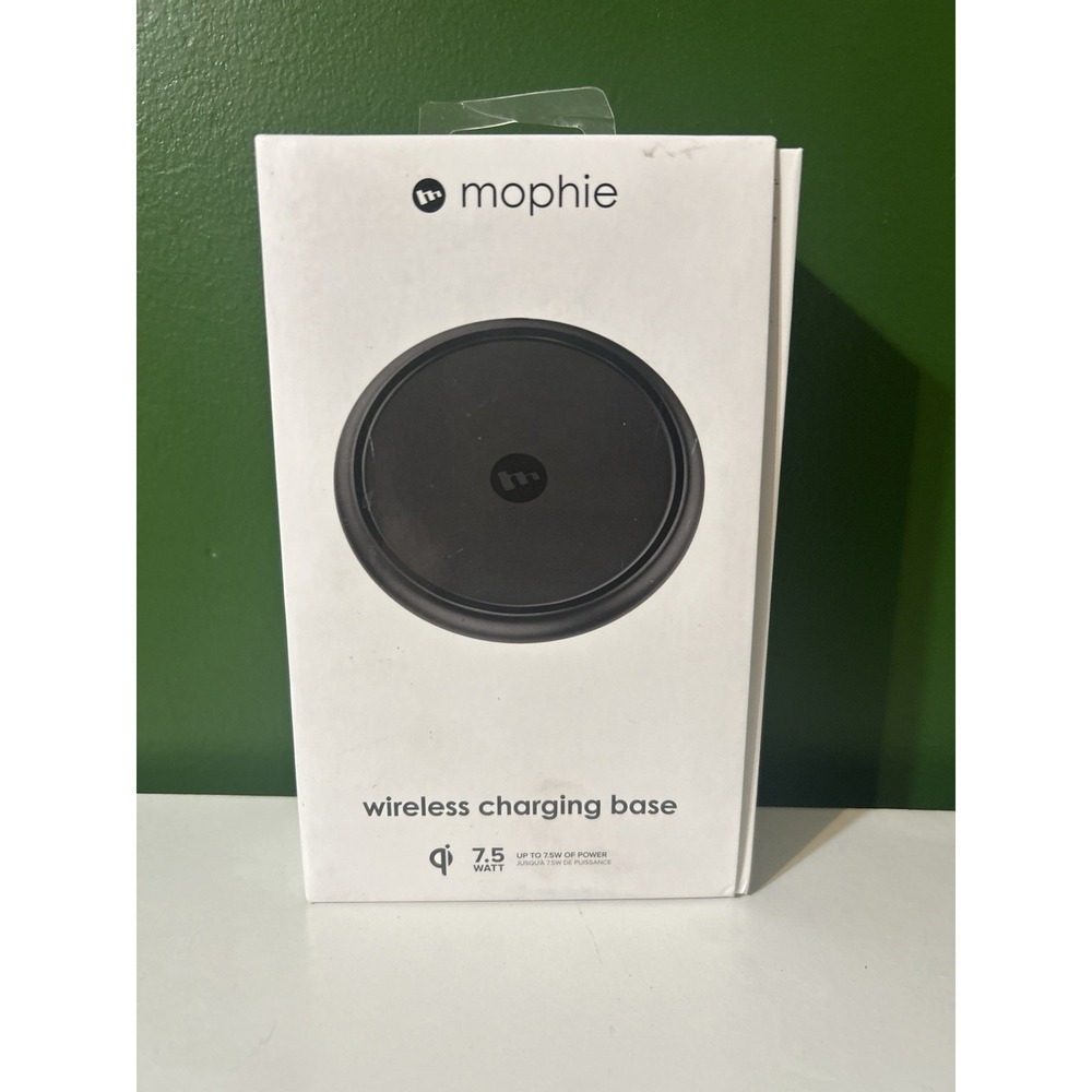 Mophie Wireless Charging Base 7.5W Qi Pad for iPhone w/ Power Adapter Open Box